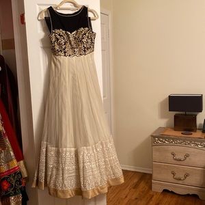 Offwhite and black anarkali